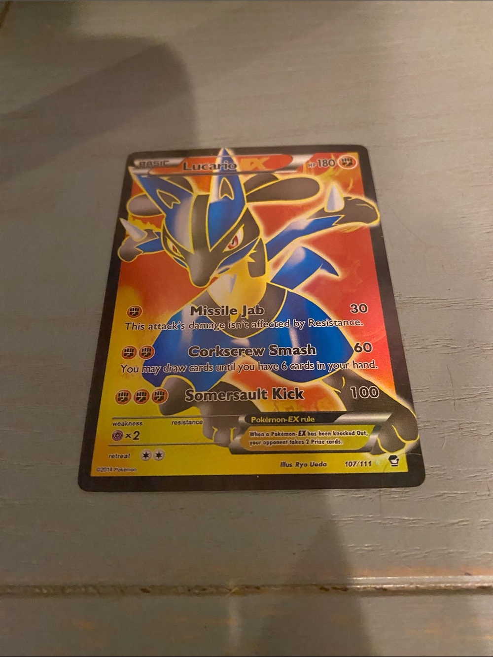 Lucario EX Full Art 107/111 XY - Furious Fists Holo NM 2014